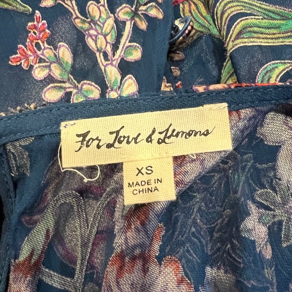 For Love and Lemons Floral Back Closure Blouse (XS) - Picture 13 of 16